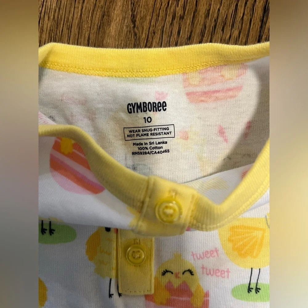 Gymboree Yellow Chick & Pastel Egg Pajama Set
